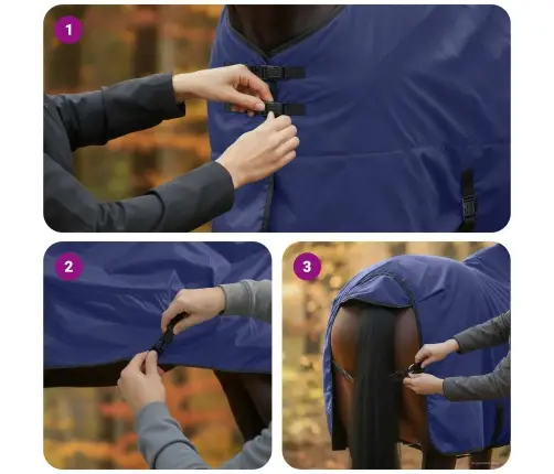 Zirgu Sega Tumši Zaļa Un Melna 115 Cm Poliesters Vidaxl