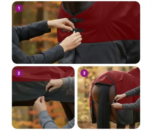 Zirgu Sega Tumši Zaļa Un Melna 75 Cm Poliesters Vidaxl