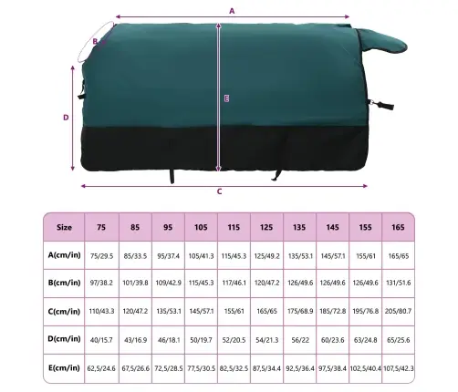 Zirgu Sega Tumši Zaļa Un Melna 105 Cm Poliesters Vidaxl