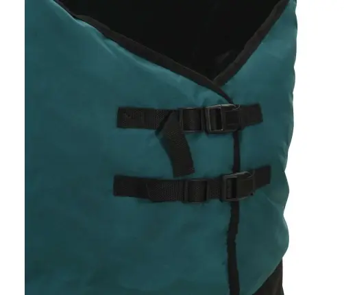 Zirgu Sega Tumši Zaļa Un Melna 125 Cm Poliesters Vidaxl