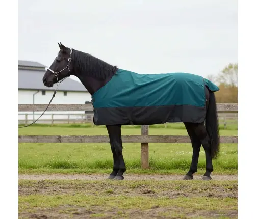 Zirgu Sega Tumši Zaļa Un Melna 125 Cm Poliesters Vidaxl