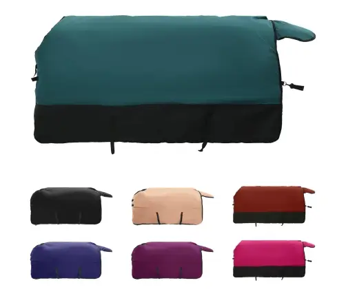 Zirgu Sega Tumši Zaļa Un Melna 125 Cm Poliesters Vidaxl