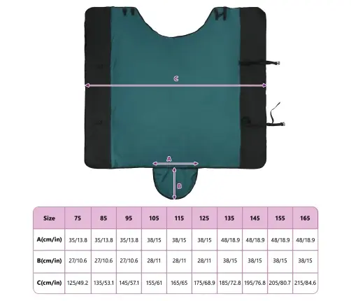 Zirgu Sega Tumši Zaļa Un Melna 135 Cm Poliesters Vidaxl