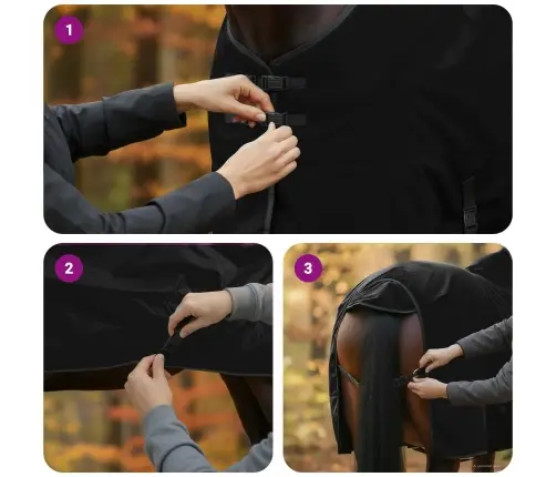 Zirgu Sega Tumši Zaļa Un Melna 105 Cm Poliesters Vidaxl