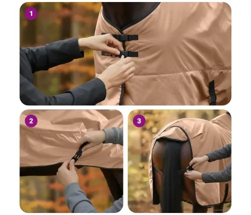 Zirgu Sega Kapučīno 105 Cm Poliesters Vidaxl