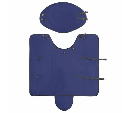 Zirgu Sega Tumši Zaļa Un Melna 115 Cm Poliesters Vidaxl