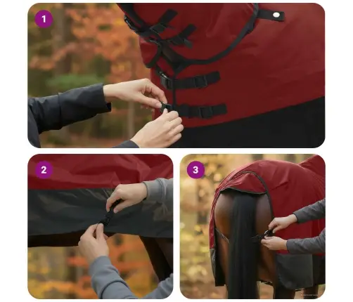 Zirgu Sega Tumši Zaļa Un Melna 75 Cm Poliesters Vidaxl