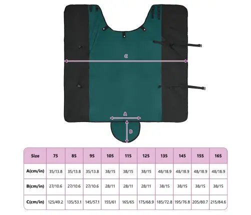 Hobuste Kätter Tume Roheline Ja Must 75 Cm Polüester