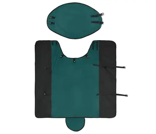 Zirgu Sega Tumši Zaļa Un Melna 105 Cm Poliesters Vidaxl