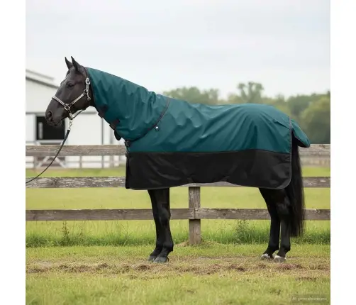 Hobuste Kätter Tume Roheline Ja Must 115 Cm Polüester