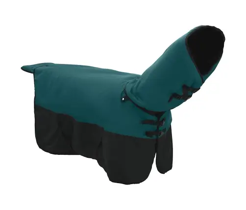 Zirgu Sega Tumši Zaļa Un Melna 145 Cm Poliesters Vidaxl