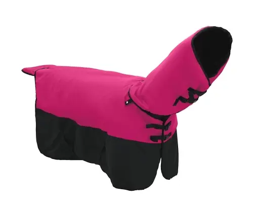 Zirgu Sega Rožains Un Melns 115 Cm Poliesters Vidaxl