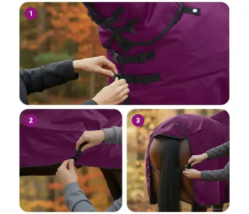 Hobuste Kätter Tume Roheline Ja Must 165 Cm Polüester