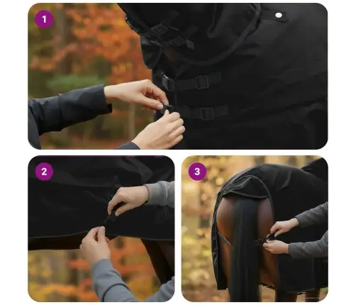 Hobuste Kätter Tume Roheline Ja Must 85 Cm Polüester