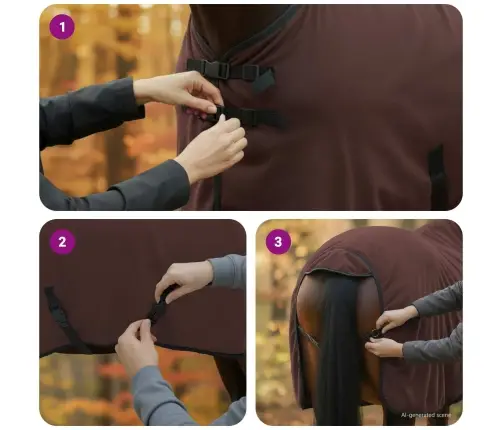 Arklių Antklodė Pilnas Tamsiai Rudas Poliesteris