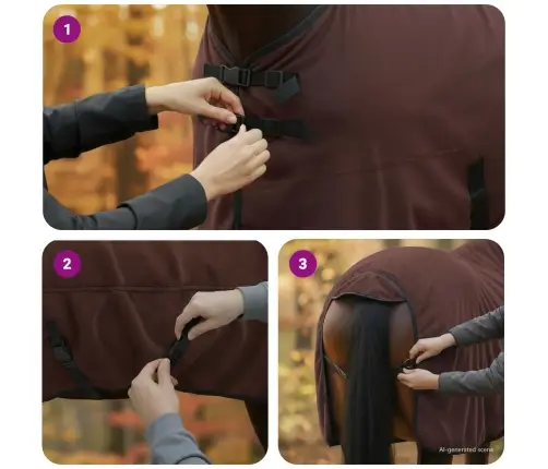 Hobuste Kätter Tumepruun Polüester