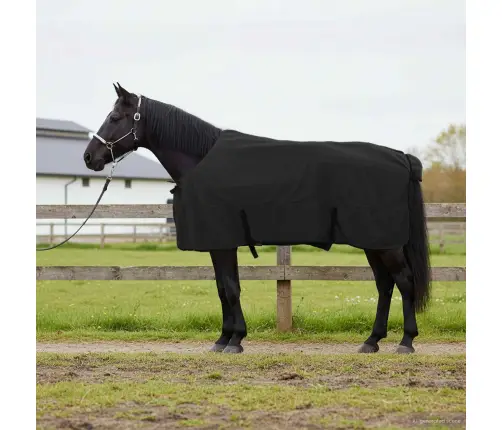 Zirgu Sega Melna Poliesters Vidaxl