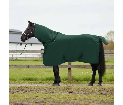 Hobuste Kätter Tume Roheline Polüester