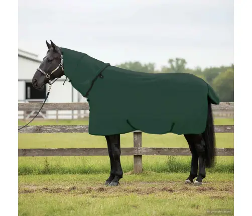 Zirgu Sega Pilnīgi Tumši Zaļa Poliesters Vidaxl