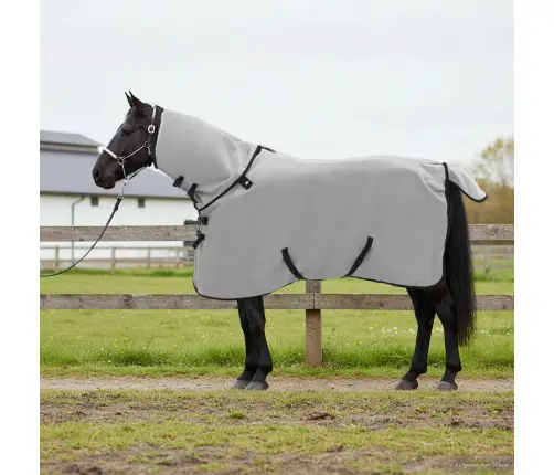 Zirgu Sega Pilnīgi Gaiši Pelēks Un Rozā Poliesters Vidaxl