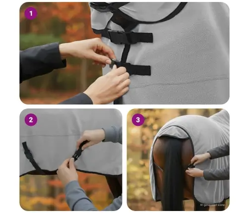 Zirgu Sega Pilnīgi Gaiši Pelēks Un Rozā Poliesters Vidaxl