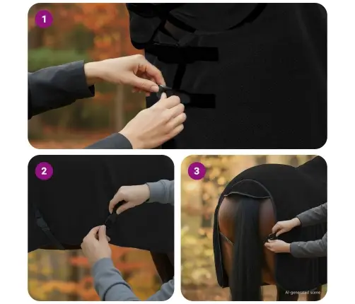 Hobuste Kätter Must Polüester