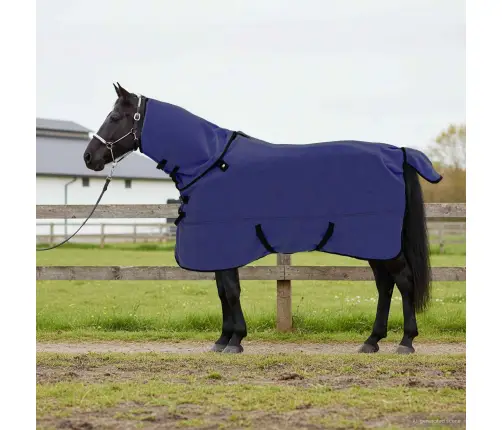 Zirgu Sega Tums Zils Poliesters Vidaxl