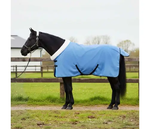 Arklių Antklodė Pilnas Akvamarinas 105 Cm Poliesterio Flisas