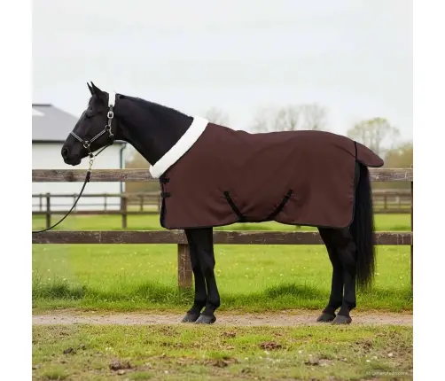 Zirgu Sega Pilnīgs Tumši Brūns 115 Cm Polāra Poliestera Vidaxl