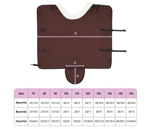 Zirgu Sega Pilnīgs Tumši Brūns 165 Cm Polāra Poliestera Vidaxl