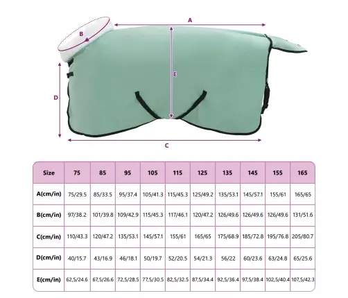 Zirgu Sega Pilnīgi Tumši Zaļa 115 Cm Polāra Poliestera Vidaxl