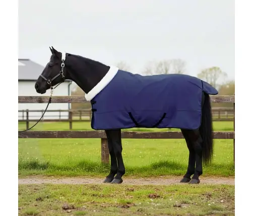 Zirgu Sega Tums Zils 125 Cm Polāra Poliestera Vidaxl