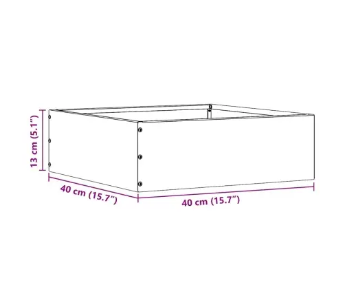 Zāliena Apmale 6 Pcs Balts 40 X 40 X 13 Cm Tērauds Vidaxl