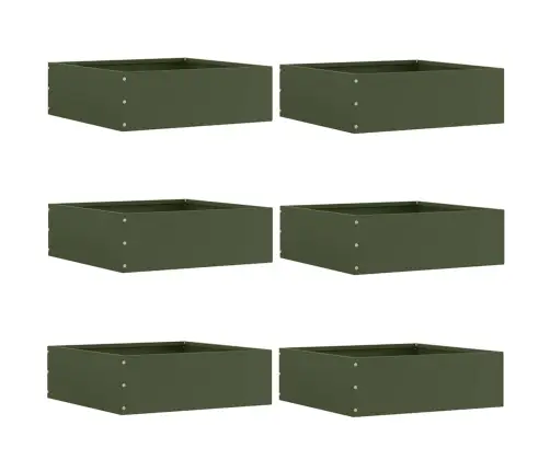 Murupiire 6 Pcs Küpset Roheline 40 X 40 X 13 Cm Teras