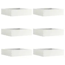 Zāliena Apmale 6 Pcs Balts 50 X 50 X 13 Cm Tērauds Vidaxl Zāliena Apmale 6 Pcs Balts 50 X 50 X 13 Cm Tērauds Vidaxl
