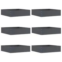 Zāliena Apmale 6 Pcs Antracīts 50 X 50 X 13 Cm Tērauds Vidaxl