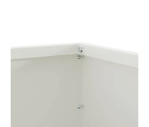 Zāliena Apmale 6 Pcs Balts 60 X 60 X 13 Cm Tērauds Vidaxl