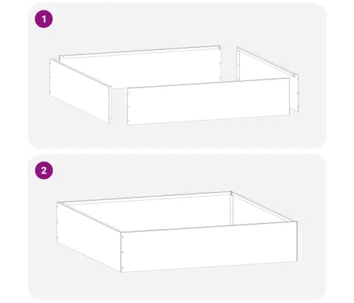 Zāliena Apmale 6 Pcs Balts 60 X 60 X 13 Cm Tērauds Vidaxl