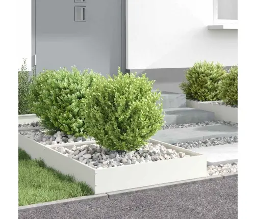 Zāliena Apmale 6 Pcs Balts 60 X 60 X 13 Cm Tērauds Vidaxl