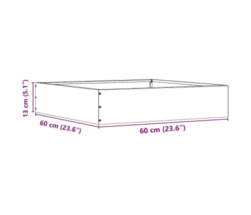 Zāliena Apmale Antracīts 60 X 60 X 13 Cm Tērauds Vidaxl