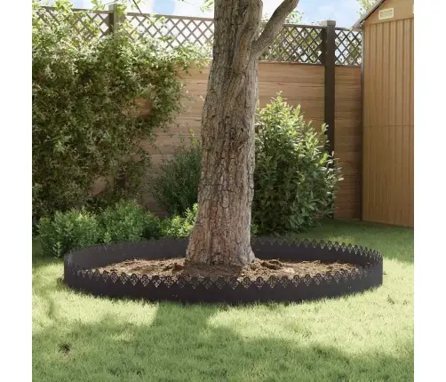 Zāliena Apmales 10 Pcs Melna 103 X 0,05 X 22 Cm Tērauds Vidaxl