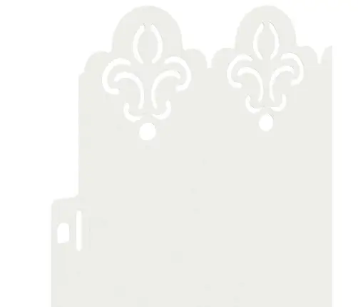 Zāliena Apmales 10 Pcs Balts 103 X 0,05 X 22 Cm Tērauds Vidaxl