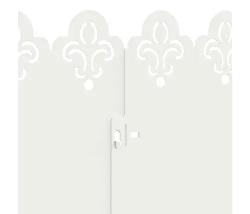 Zāliena Apmales 10 Pcs Balts 103 X 0,05 X 22 Cm Tērauds Vidaxl