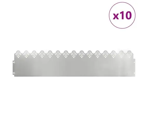 Murukatted 10 Pcs Hõbedane 103 X 0,05 X 22 Cm Tsinkteras