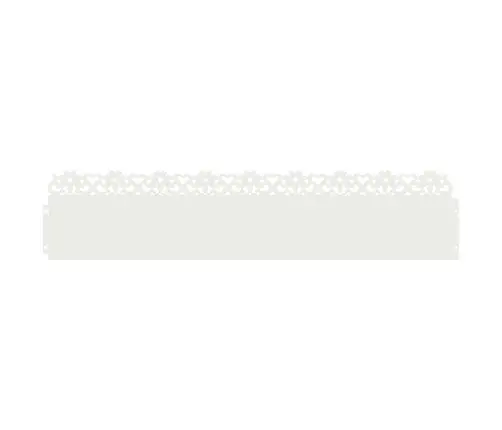 Zāliena Apmales 10 Pcs Balts 103 X 0,05 X 22 Cm Tērauds Vidaxl