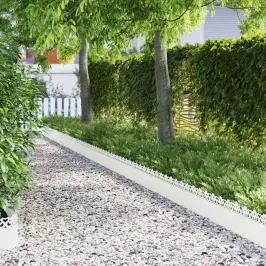 Zāliena Apmales 20 Pcs Balts 103 X 0,05 X 22 Cm Tērauds Vidaxl