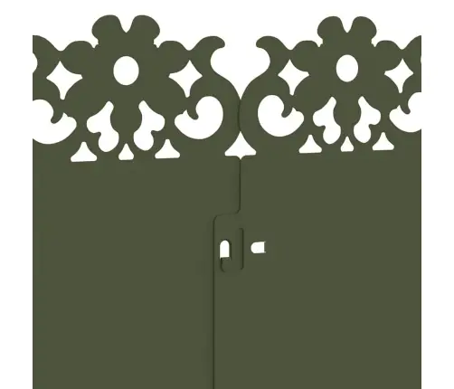 Zāliena Apmales 10 Pcs Olīvu Zaļš 103 X 0,05 X 22 Cm Tērauds Vidaxl