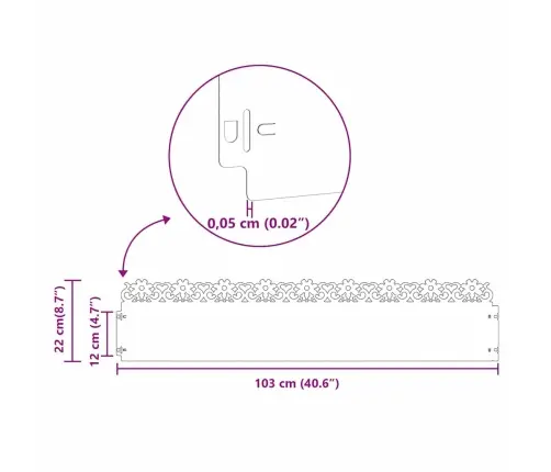 Murukatted 20 Pcs Küpset Roheline 103 X 0,05 X 22 Cm Teras