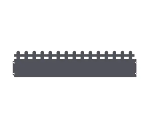 Zāliena Apmales 10 Pcs Antracīts 103 X 0,05 X 22 Cm Tērauds Vidaxl