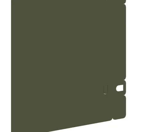 Zāliena Apmales 30 Pcs Olīvu Zaļš 103 X 0,05 X 22 Cm Tērauds Vidaxl